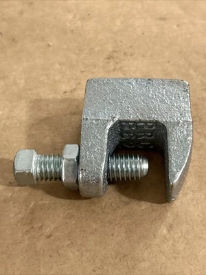 (8) 62G0038  3/8" Electro-Galvanized Beam Clamp + Warranty