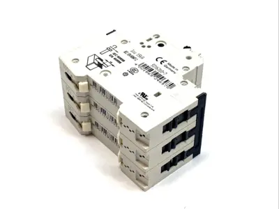 USED SIEMENS SENTRON 3‑POLE C10 10A 400V 6KA MINIATURE CIRCUIT BREAKER