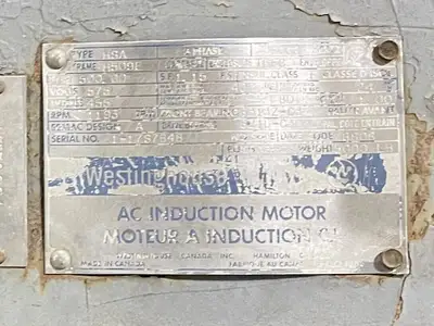 500 hp, 575 Volts, 1193 Rpm, H509E AC Induction Motor