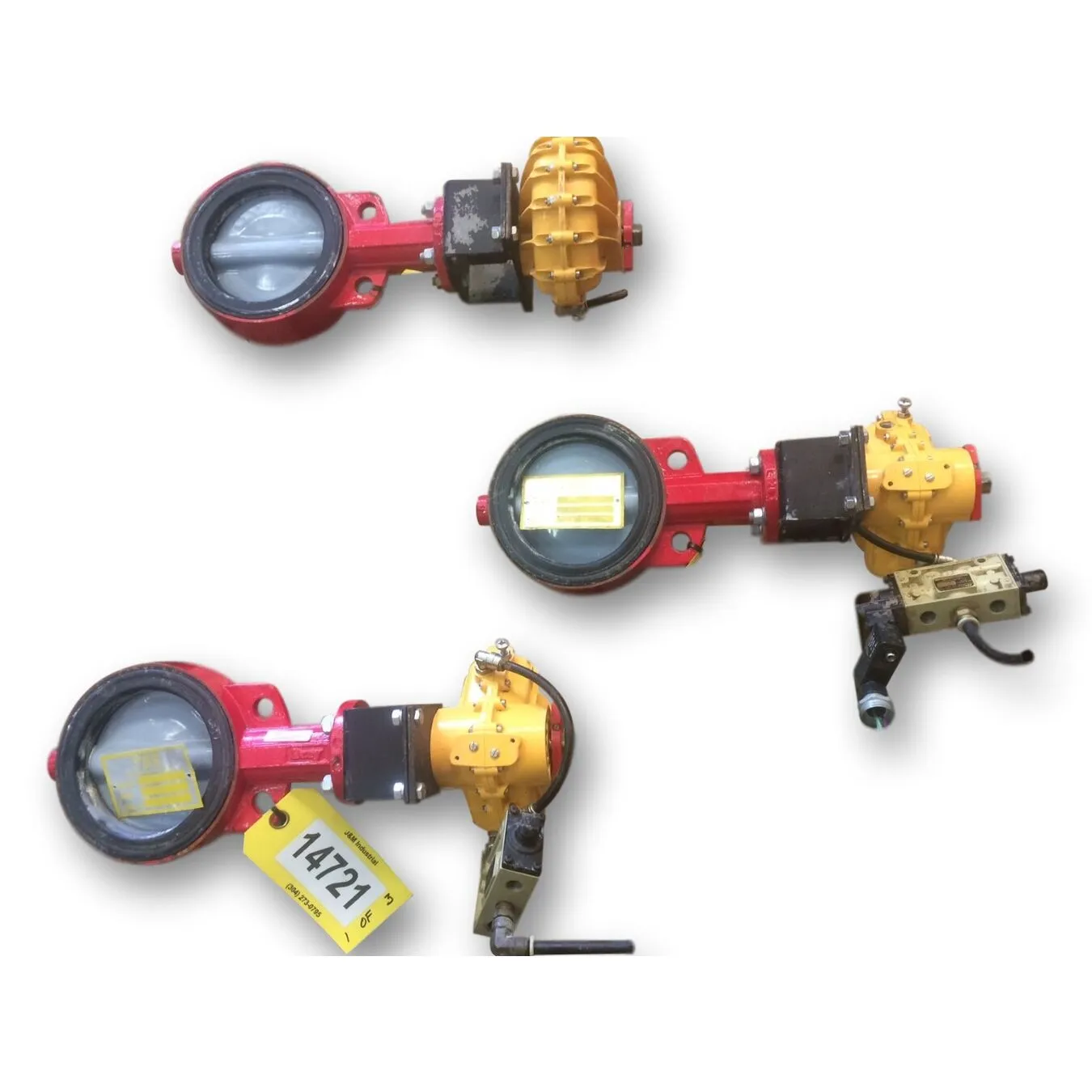 Used 5" Bray Automated Butterfly Valves (Lot of 3)
