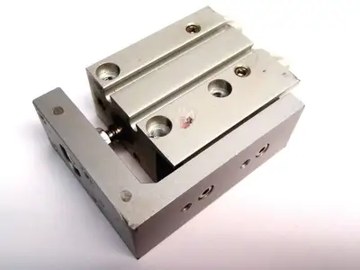 Used SMC PNEUMATIC GUIDED CYLINDER Pneumatic Cylinders | Maverick Industrial Sales #1113850