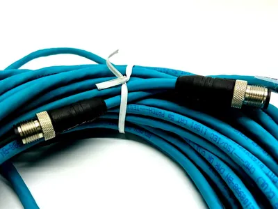 USED LUMBERG MALE TO MALE M12 CORDSET