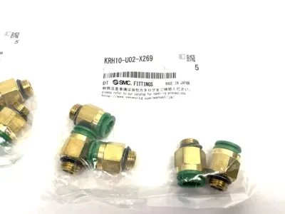 NEW SMC FLAME RESISTANT ONE TOUCH FITTING 1/4" BRASS