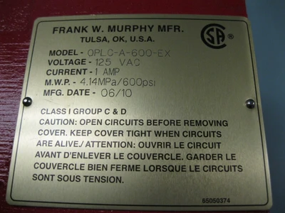 NEW Murphy OPLC-A-600-EX