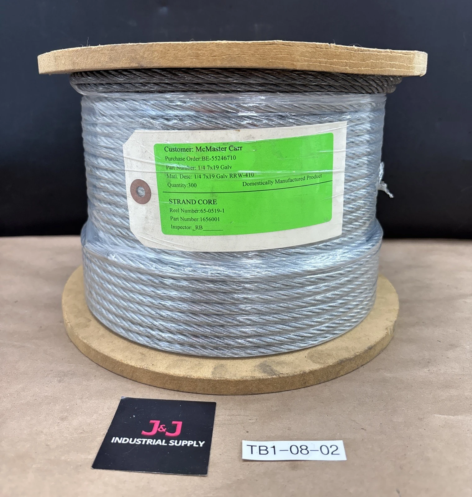 New | in-Stock McMaster Carr 1/4 7x19 Galv Lift Assemblies Indiana US | J&J Industrial Supply #1352408