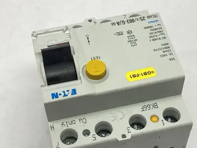 FRCMM-25/4/003-G/A-NA,167107 | Eaton FRCMM-25/4/003-G/A-NA Residual Current Circuit Breaker 4P 25A 30mA 167107 - Used