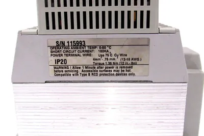 USED ALLEN BRADLEY 160-BA04NPS1P1 VARIABLE SPEED DRIVE SER.B 160BA04NPS1P1