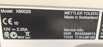USED Mettler Toledo X8002S