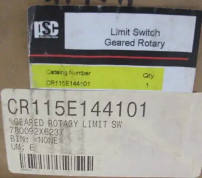 NEW GE PSC CR115E 144101 ROTARY LIMIT SWITCH 600V 15-5MA CR115E144101
