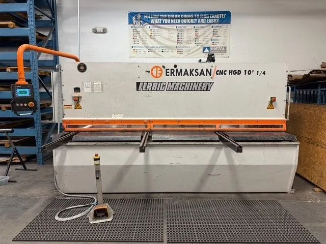 Used 2018 ERMAKSAN CNCHGD 10' X 1/4" Power Squaring Shears (Inch) Florida US | GMT 13 #177101