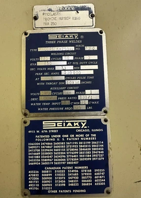 Used Sciaky PMCO4STK-250-36 Spot Welders New Jersey US | Machinery Values #944421