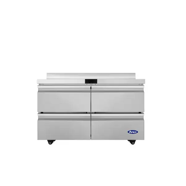 New | in-Stock Atosa New Atosa AWR48D4 48" Four Drawer Worktop Refrigerator - Stainless Steel Commercial Refrigerator Worktop Refrigerators Illinois US | Falcon Restaurant Supply #1373615