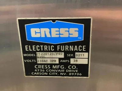 CRESS C122012D/F40935L Miscellaneous, Ovens & Furnaces | Machinery Central (5)