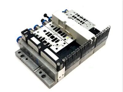 USED FESTO ELECTRONICS MODULE W/ 530411 MANIFOLD 533353