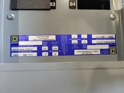 USED SQUARE D NQOD484L225CU