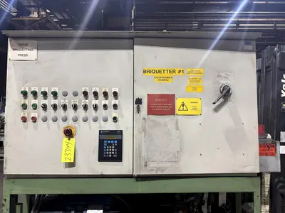 HERTWICH ENGINEERING MODEL #HE-300-30/A SWARF PUCK BRIQUETTER PRESS MACHINE: STOCK #23344