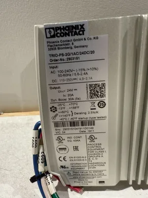 NEW PHOENIX CONTACT TRIO-PS-2G/1AC/24DC/20