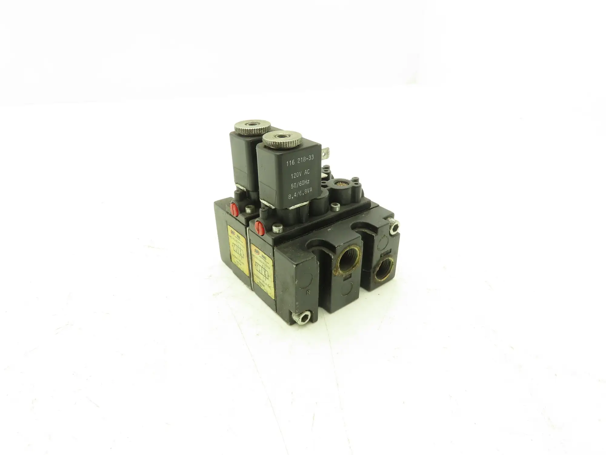 IR ARO A222SS-120-A Pneumatic Stacking Solenoid Valve 120V 3/8"NPT  Lot of 2