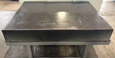 48" x 72" Granite Surface Plate, Black, 10" Thick, Stand
