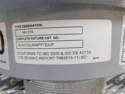 Appleton MLAJ702J55NMTFTZ2UP 70W Metal Halide Light Fixture MH-07A Used