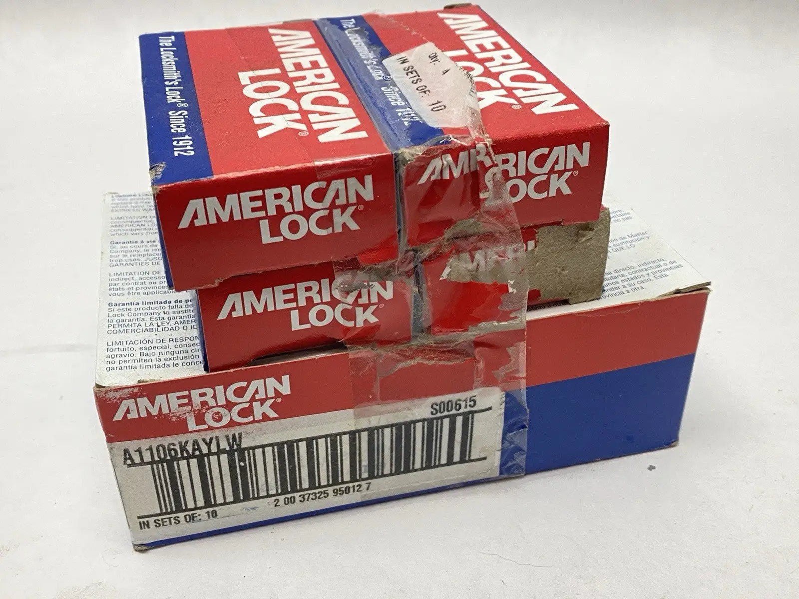 USED AMERICAN LOCK LOCKOUT PADLOCK YELLOW KEY S00615 LOT OF 10