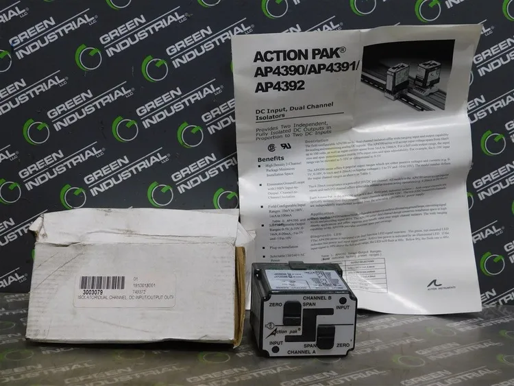 Used ACTION PAK 4392-2000-1 Electrical Controls | Green Industrial #680351