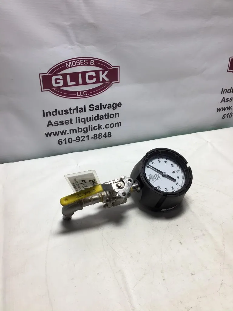 Ashcroft 1259 0-100 PSI Process Gauge;  316 S.S. Socket
