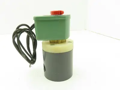 Plast-o-matic EUC2B2G6 Solenoid Valve 2-Way NC 120V 140 PSI 1/4" NPT