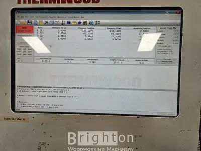 USED 2012 THERMWOOD M42-55DT USED 5 X 10 CNC ROUTER WITH RECENT UPGRADE.