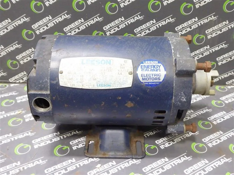 3/4 HP Leeson C4T17DK3A Electric Motor 100602.00 208-230/460V 1725/1425 RPM Used