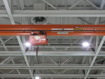 Cleveland Tramrail P&H 2 Ton Single Girder Underhung Bridge Crane 45' 10" Span