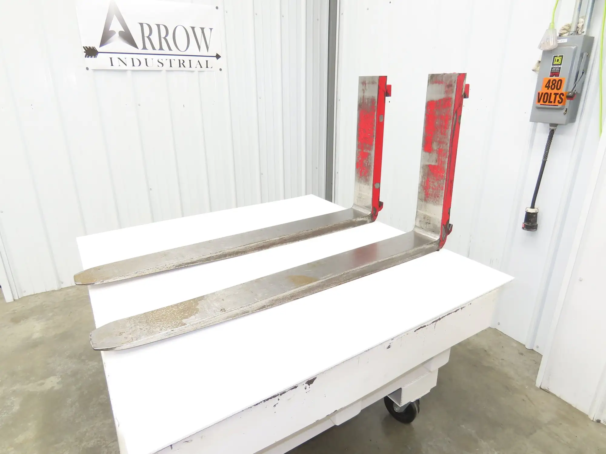 Bolzoni QQE 190830 5x48" Class 3 Steel Forklift Forks 20" Carriage 1-Pair READ