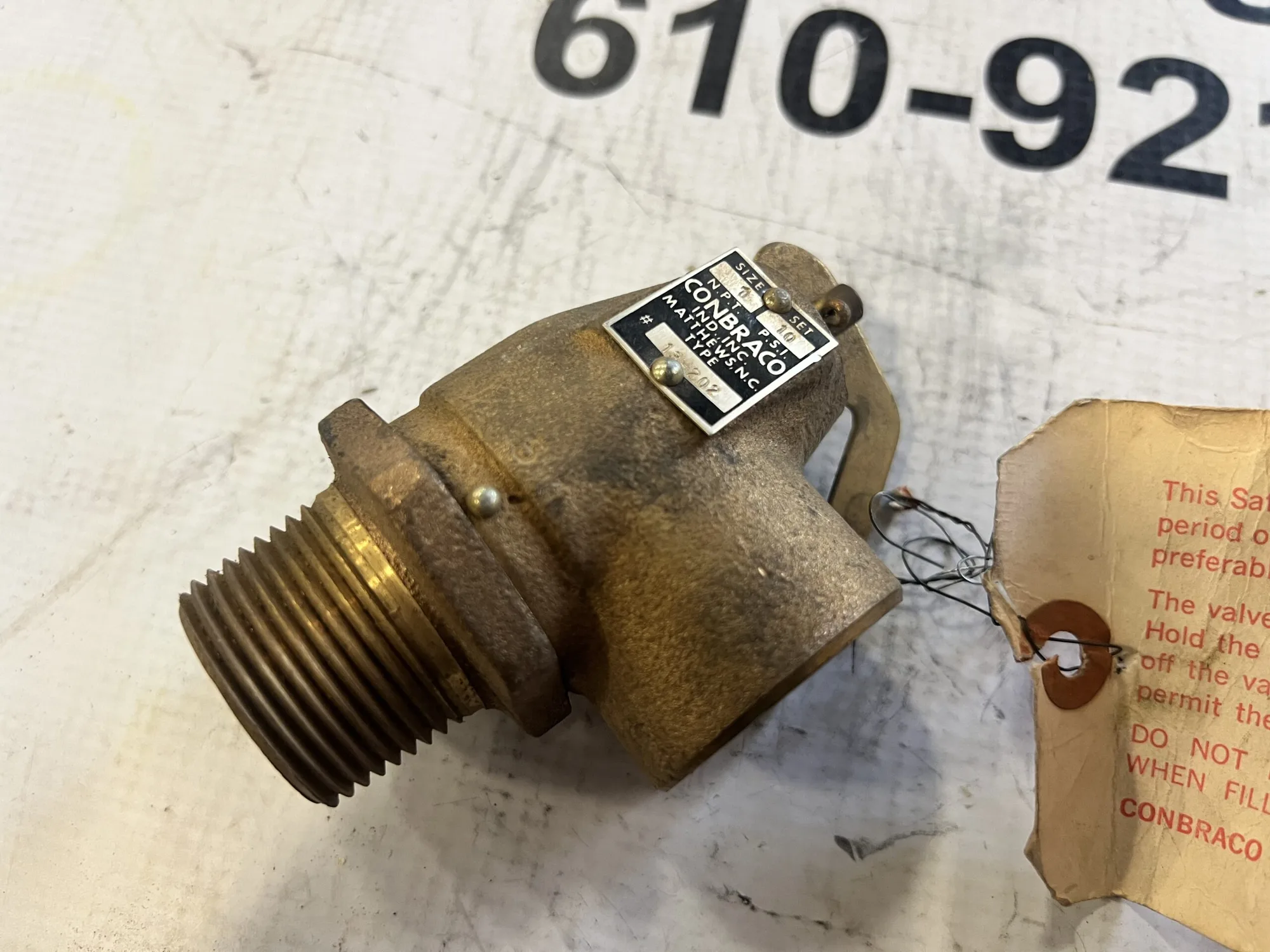 APOLLO CONBRACO 1″ 10psi relief valve