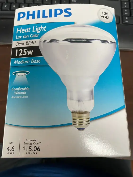 New | in-Stock Philips New Philips BR40 Clear Heat Light 125W Medium Base. Heat Lamps (Food) Illinois US | Falcon Restaurant Supply #1376097