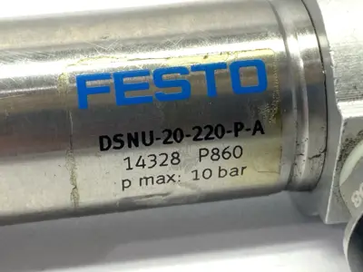 Used Festo ISO Cylinder 20mm Bore 220mm Stroke M8 Thread 193990 Pneumatic Cylinders Michigan US | Maverick Industrial Sales #1487247