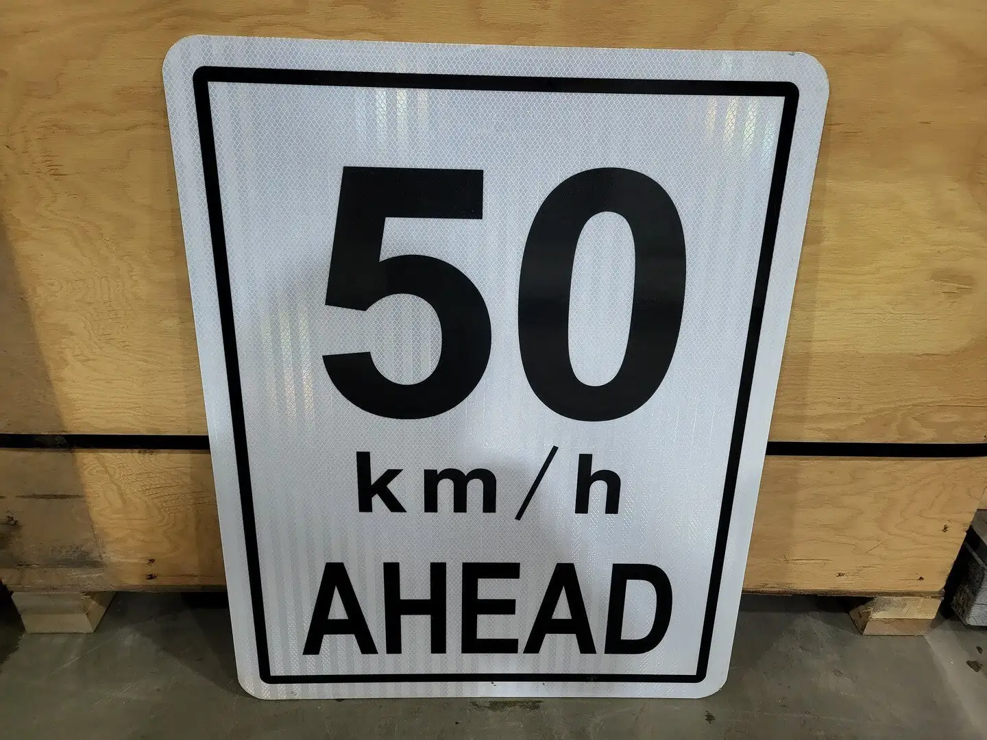 50 km/h Ahead Road Sign 24" x 30"