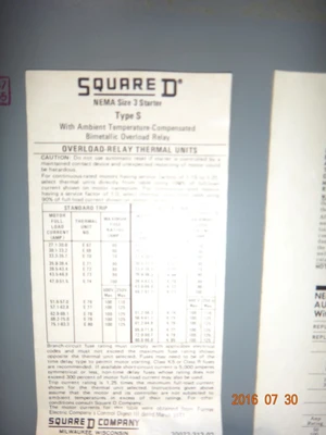 Square D Size 3 Reduced Voltage Starter with disconnect