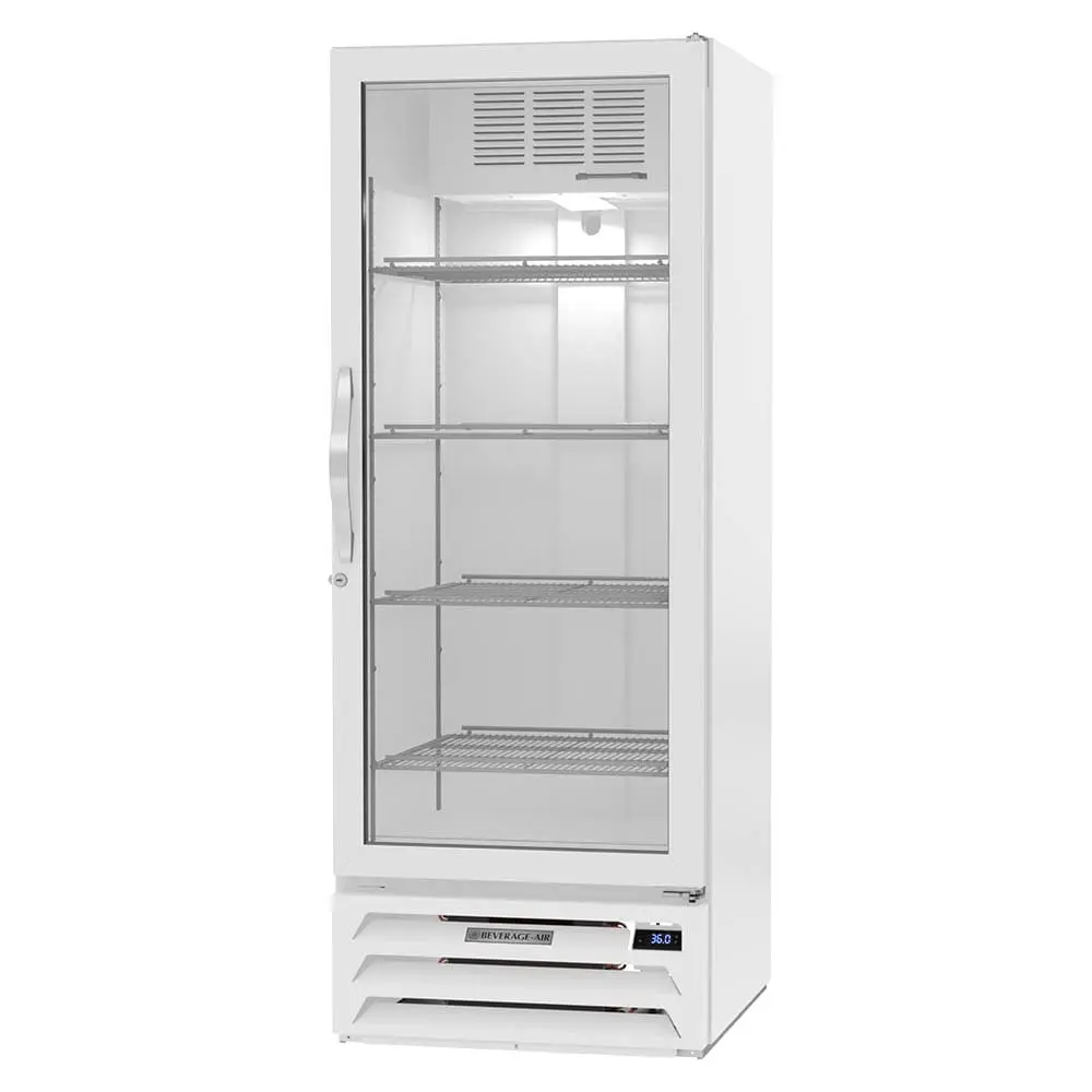 Beverage-Air MMR12HC-1-W 24 1/8" Marketmax® One Section Glass Door Merchandiser - (1) Right Hinge Door, White, 115v