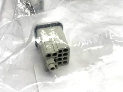 CQM-12,CQM 12 | ILME CQM 12 Male Crimp Connector Insert 12 Pole + PE, 10A, Mencom CQM-12 7-PK - New – Open box