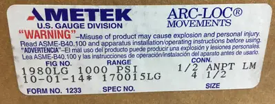 Used AMETEK _UNKNOWN_ Universal Pressure Meters South Carolina US | Palmetto Automation #1505542