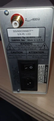 USED LISTEN SOUND CONNECT LISTEN SOUND CONNECT POWER SUPPLY
