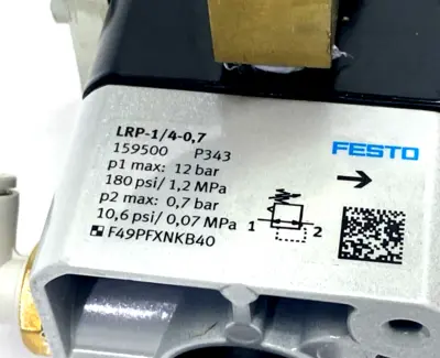 LRP-1/4-0,7, 159500 | Festo LRP-1/4-0,7 Precision Pressure Regulator w/ Lockout Cap 159500 - Used