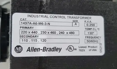 Allen Bradley 1497A-A8-M6-3-N Industrial Control Transformer. 4B-34