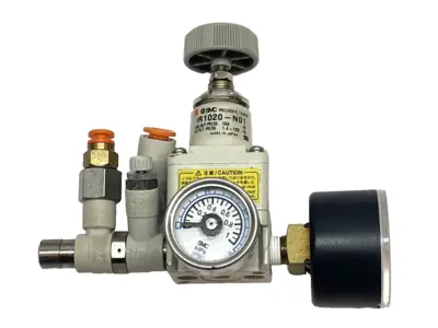Used SMC Precision Regulator 1/8" NPT w/ 2 Pressure Gauges Air Pressure Regulators Michigan US | Maverick Industrial Sales #1394906