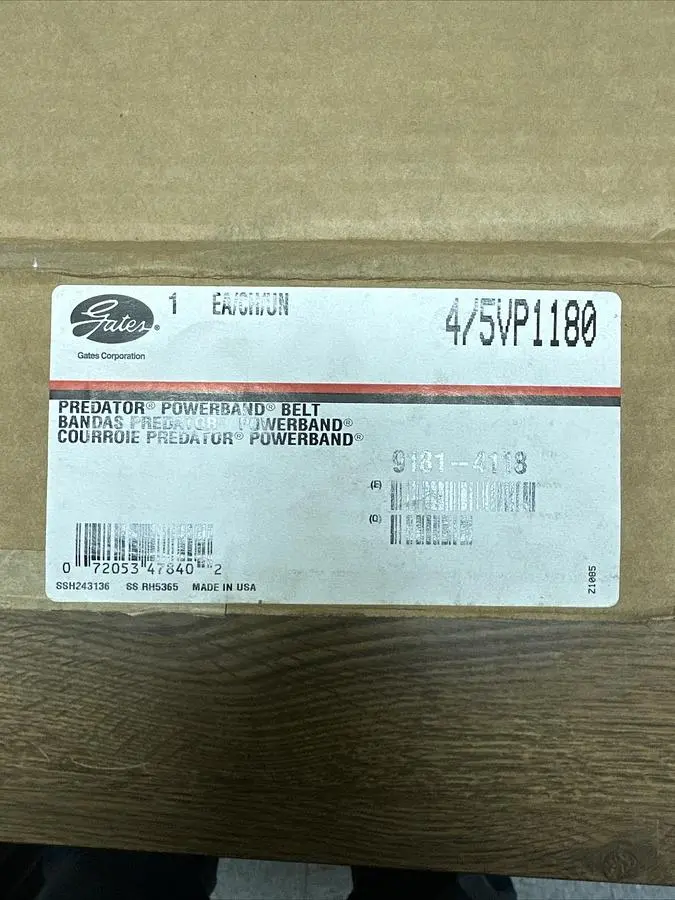 New | in-Stock GATES 4/5VP1180 Belts | Surplus Asset Holdings #1227156