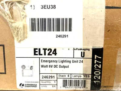 New | in-Stock Lithonia Lighting Battery Powered Emergency Lighting Unit 24W 6VDC Lighting Michigan US | Maverick Industrial Sales #1401255