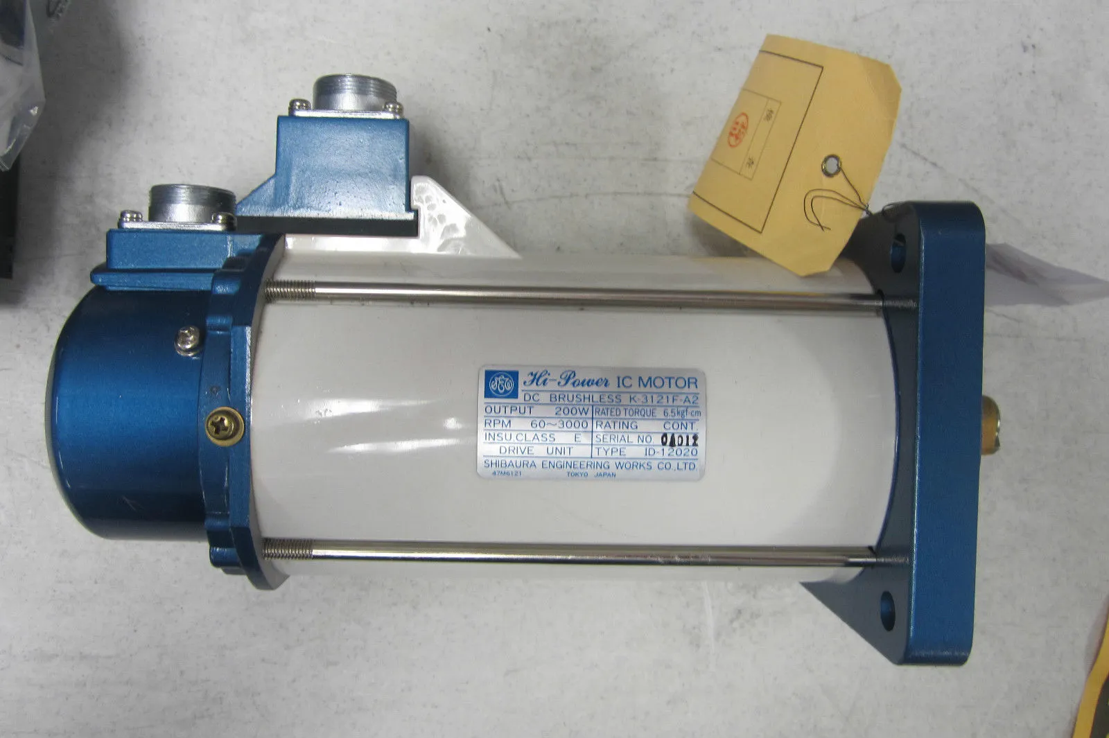 NEW SHIBAURA ENGINEERING WORKS K-3121F-A2 MOTOR K3121FA2