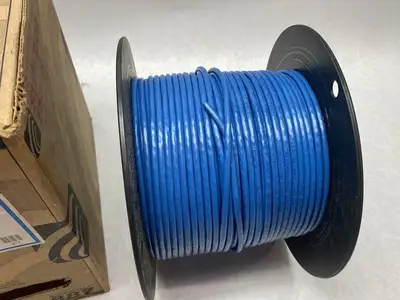 USED SUPERIOR ESSEX MARATHON LAN® CAT5E CABLE 4/24 BLUE BOX OF 11 POUNDS