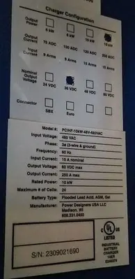 USED POWER DESIGN USA PCIHF-10KW-48V-480VAC