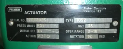 NEW Fisher Controls V150